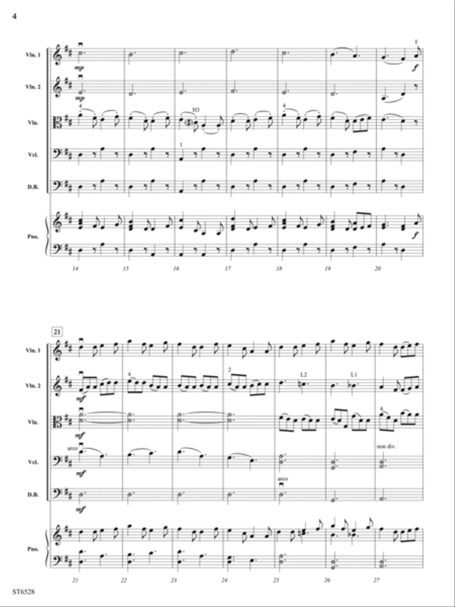 Christmas Day, Christmas Night (I Saw Three Ships - Sussex Carol): Score String Orchestra scores gallery preview page 4