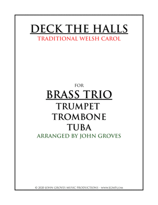 Book cover for Deck the Halls - Trumpet, Trombone, Tuba (Brass Trio)
