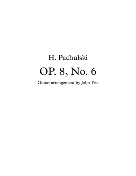 Opus 8, No. 6 - tab image number null