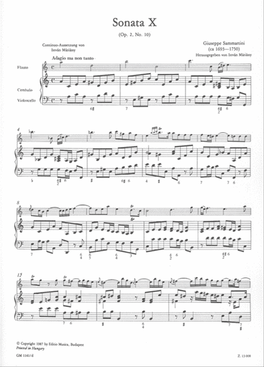 12 Sonate Op. 2, Vol. IV, nos. 10-12 Flute scores gallery preview page 2