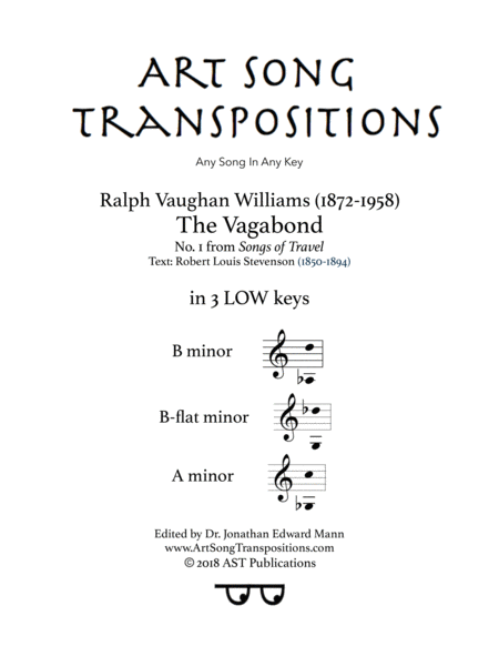 The Vagabond (in 3 low keys: B, B-flat, A minor)