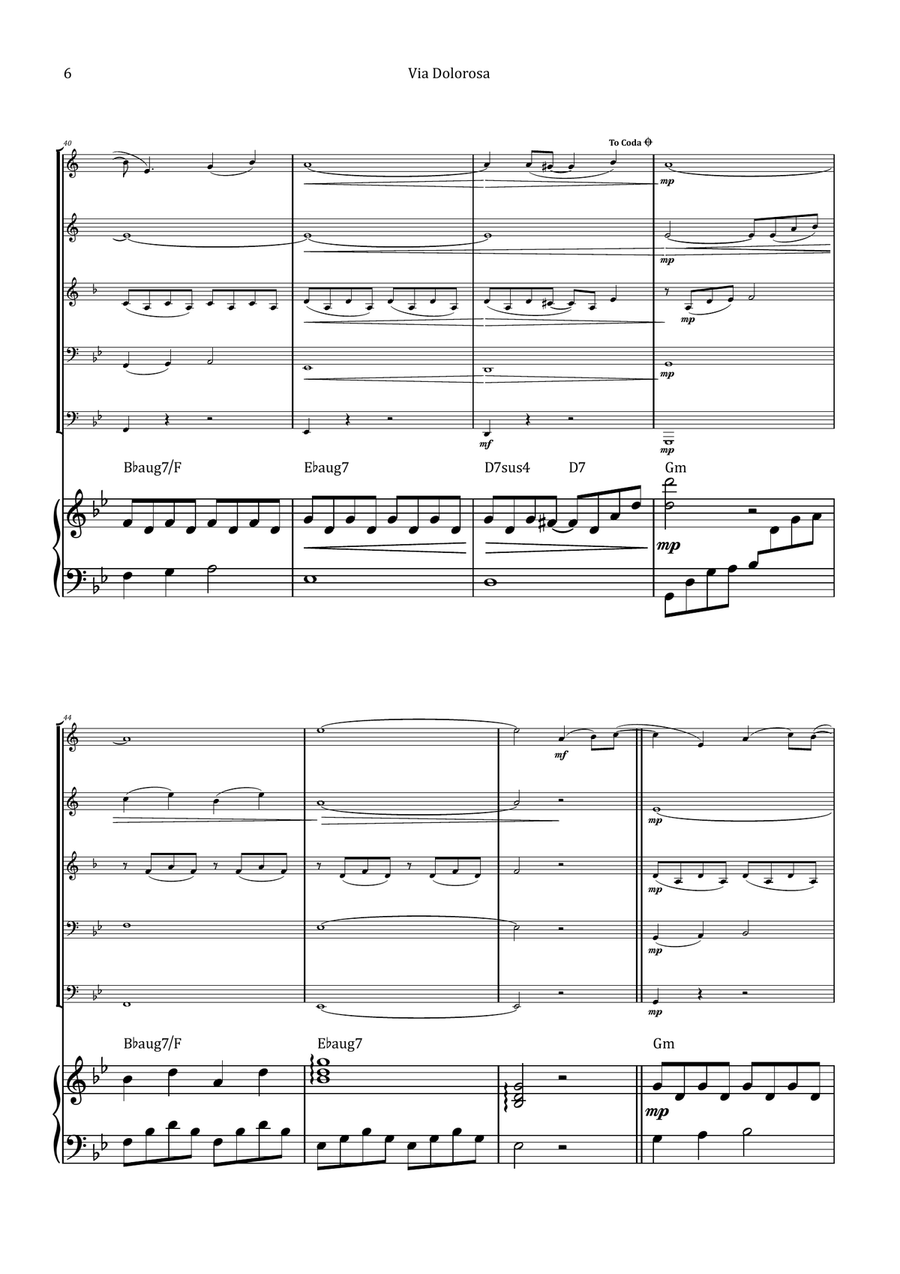 Via Dolorosa Brass Quintet scores gallery preview page 6