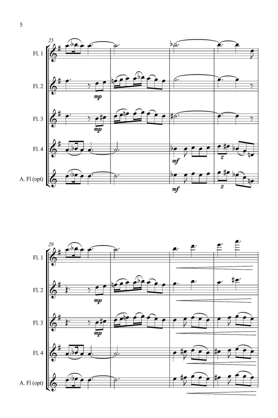 Celtic Lament - for Flute Quartet Flute Quartet scores gallery preview page 6