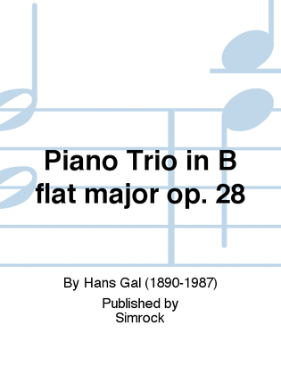 Piano Trio in B flat major op. 28