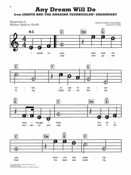 Simple Songs by Various Electronic Keyboard - Sheet Music