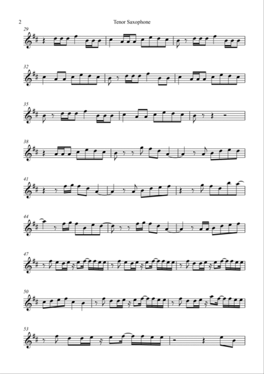 Espresso Tenor Saxophone scores gallery preview page 2