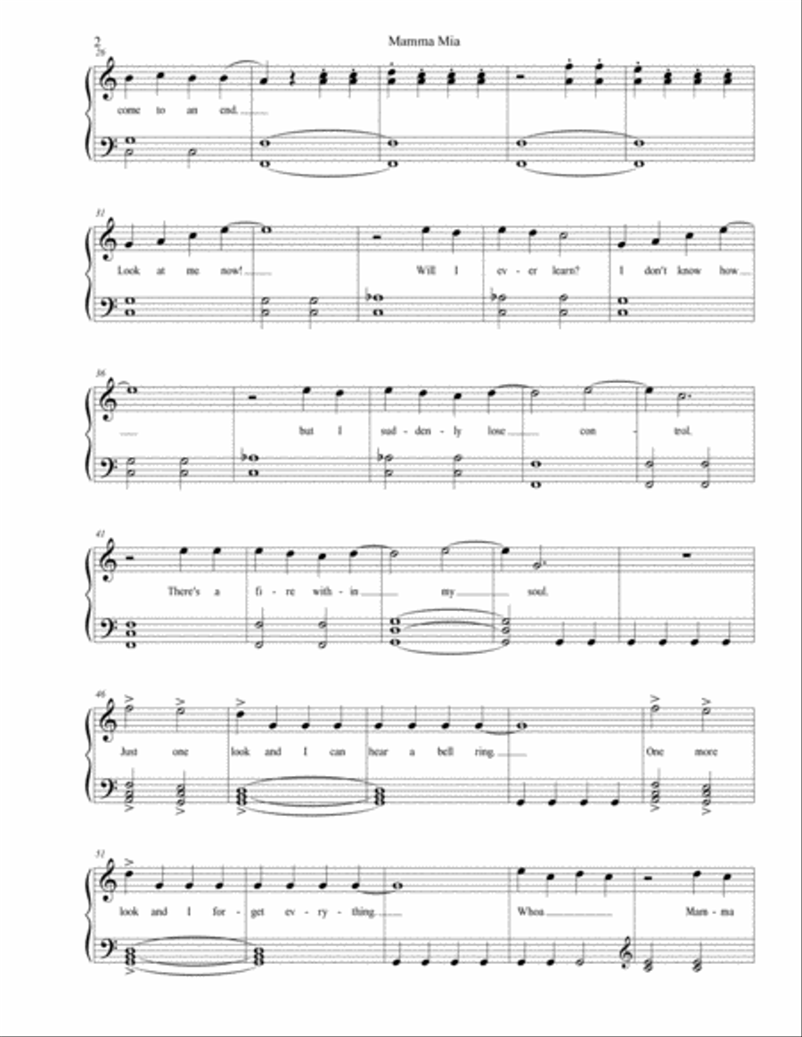 Mamma Mia Voice scores gallery preview page 3