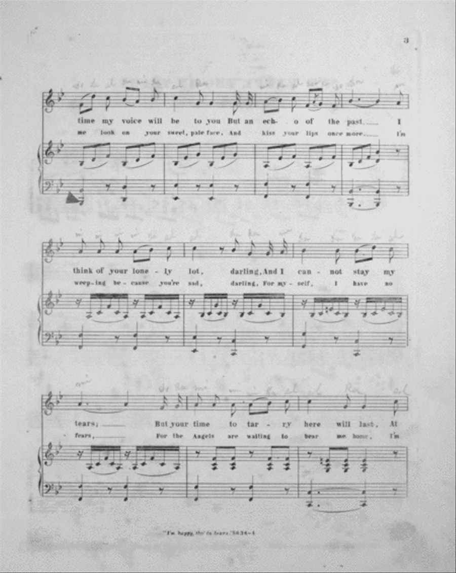 I'm Happy Tho' in Tears. Song 4-Part scores gallery preview page 3