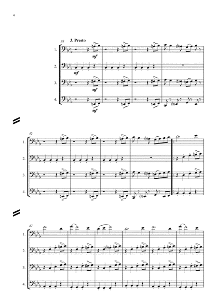 Trois Etudes pour Quatre Brass Duet scores gallery preview page 4