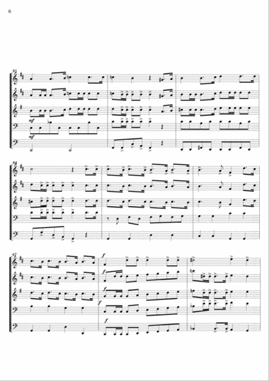 Himno Nacional de Chile Brass Ensemble scores gallery preview page 6
