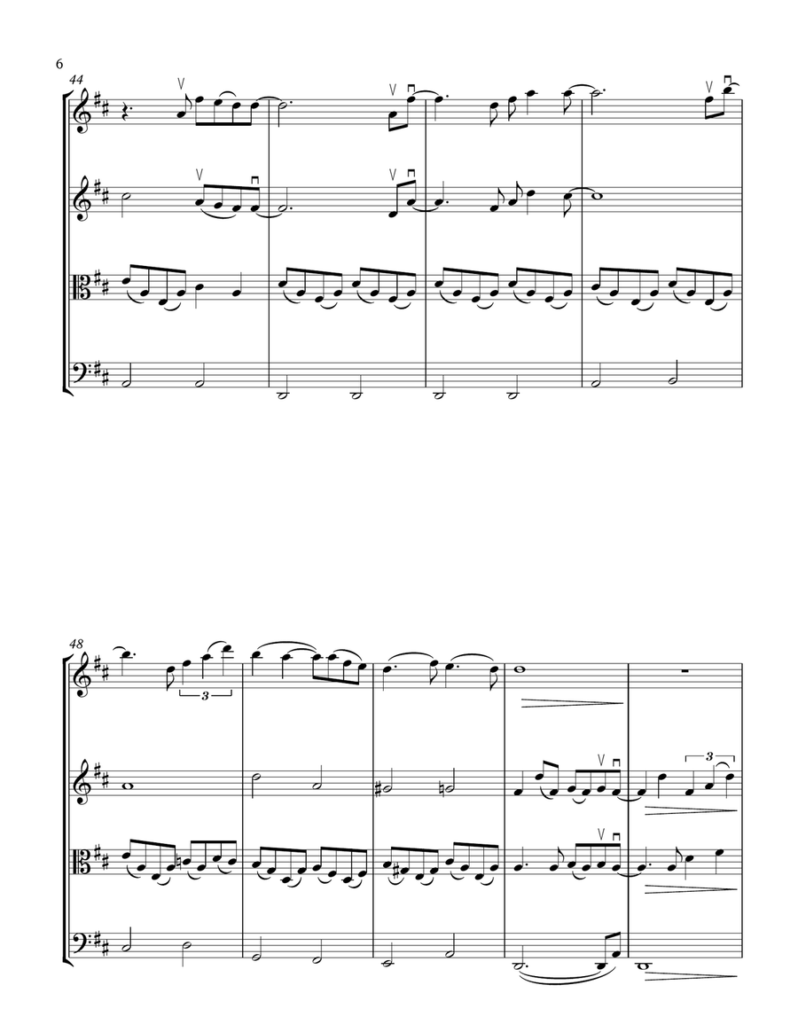 Feels Like Home String Quartet scores gallery preview page 6