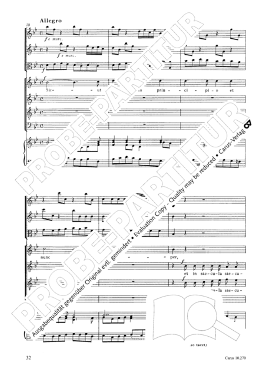 Magnificat in B flat major 4-Part scores gallery preview page 33