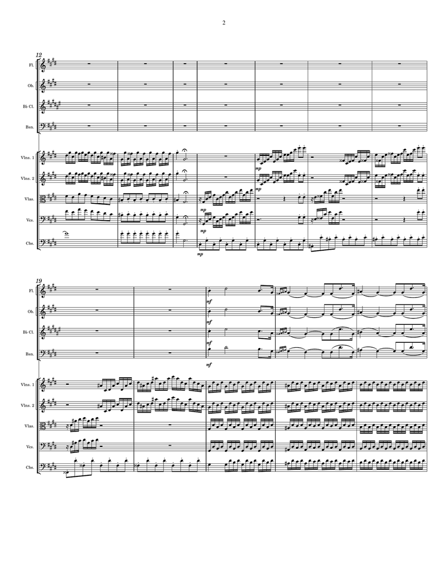 Moonlight Sonata (Movement III) for orchestra Chamber Orchestra scores gallery preview page 2