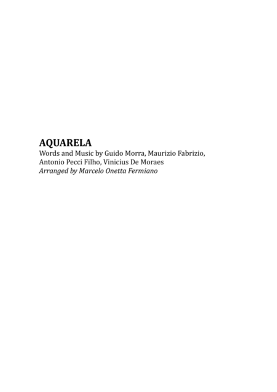 Aquarela-toquinho String Quartet scores gallery preview page 3