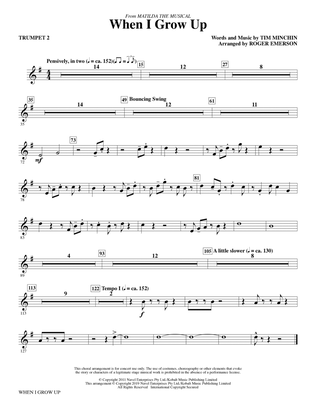 Book cover for When I Grow Up (from Matilda: The Musical) (arr. Roger Emerson) - Trumpet 2