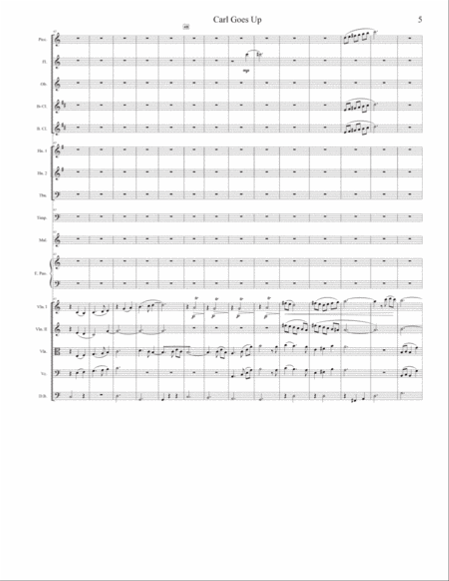 Carl Goes Up Full Orchestra scores gallery preview page 5