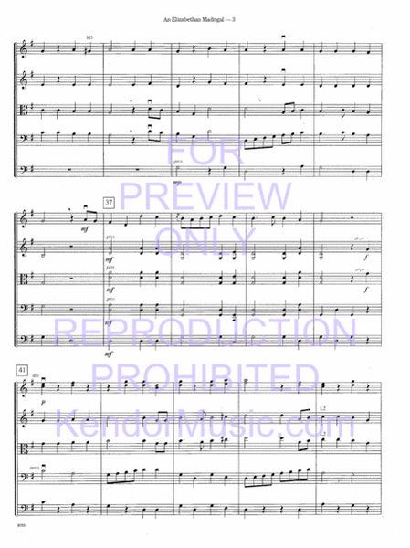 Elizabethan Madrigal, An (Now Is The Month Of Maying) (Full Score)