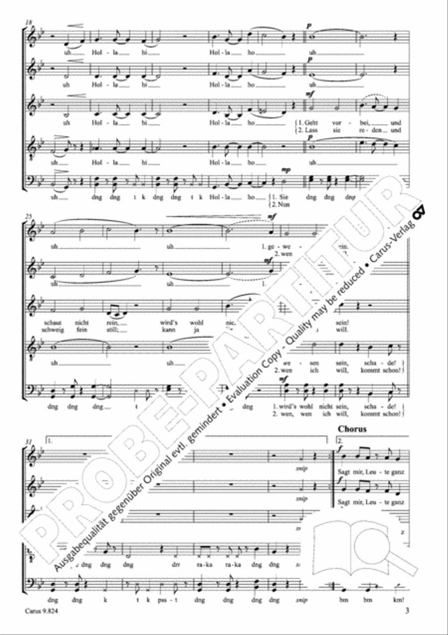 Horch, was kommt con draussn rein SSATB scores gallery preview page 7