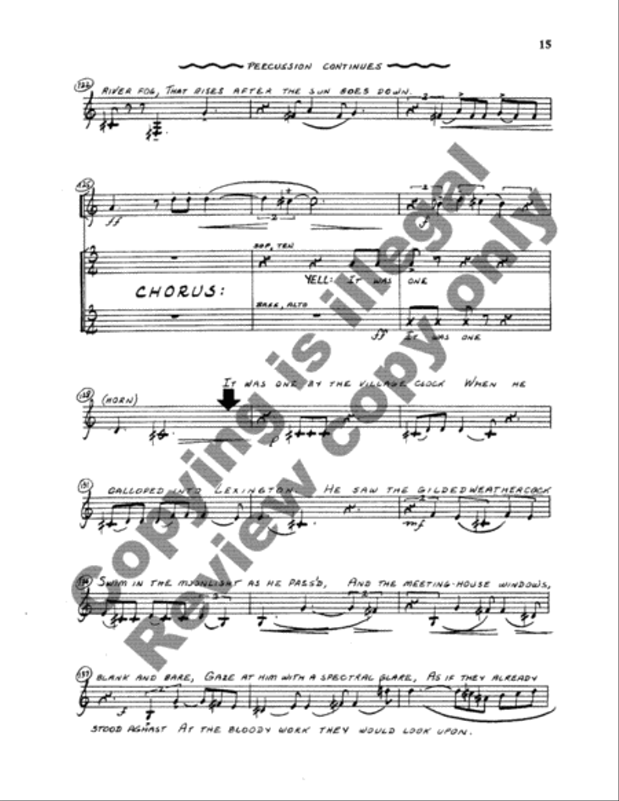 Paul Revere's Ride 4-Part scores gallery preview page 40