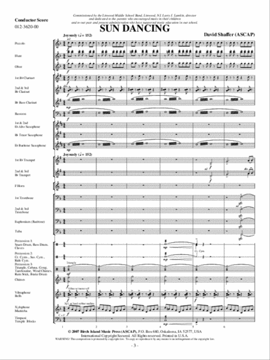 Sun Dancing Sun Dancing Concert Band scores gallery preview page 2
