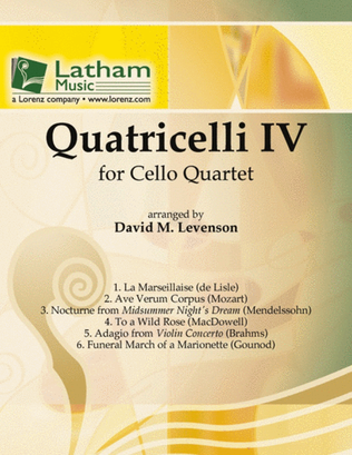 Quatricelli Vol 4 Arr Levenson Cello Quartet