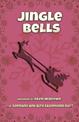 Book cover for Jingle Bells, Jazz Style, for Soprano and Alto Saxophone Duet