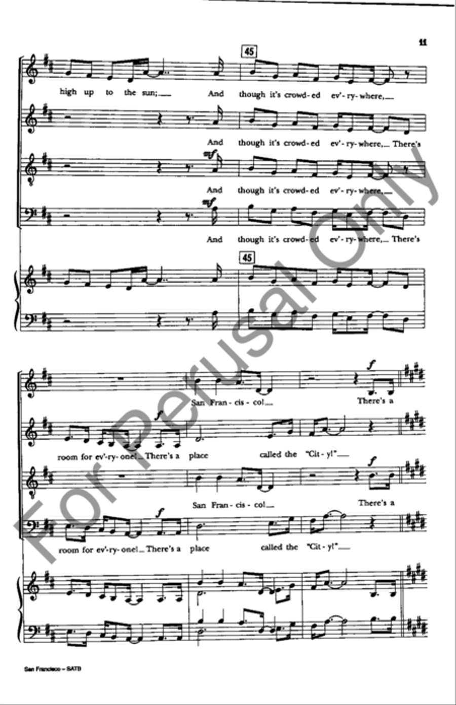 San Francisco 4-Part scores gallery preview page 11