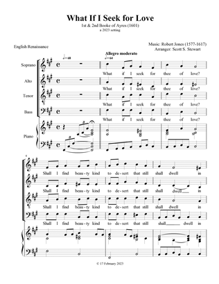What If I Seek for Love (1601 - SATB)