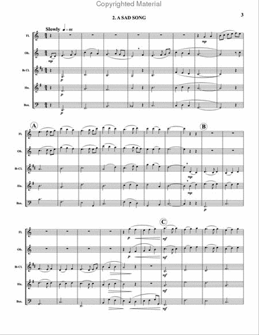 Quintet 3 Woodwind Quintet scores gallery preview page 3