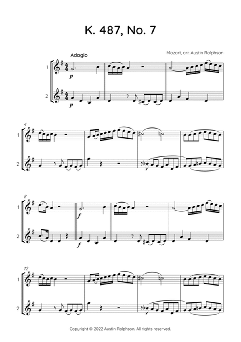 Mozart K. 487 No. 7 - tenor sax duet image number null