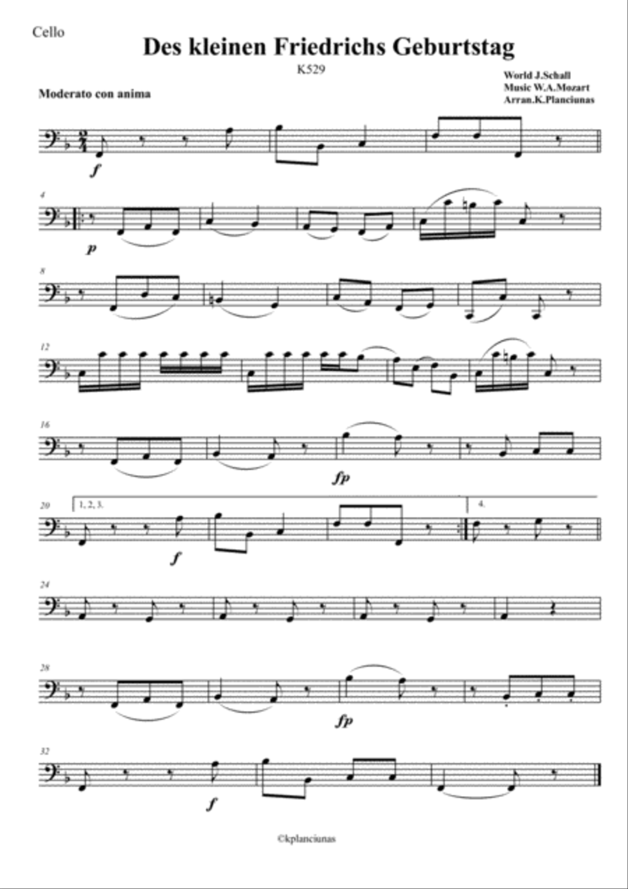 Des kleinen Friedrichs Geburtstag String Orchestra scores gallery preview page 6