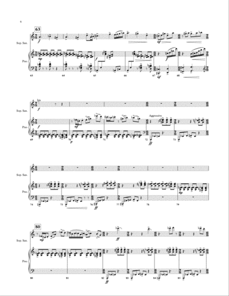 Conversations in Hell for Soprano Saxophone and Piano Soprano Saxophone scores gallery preview page 6