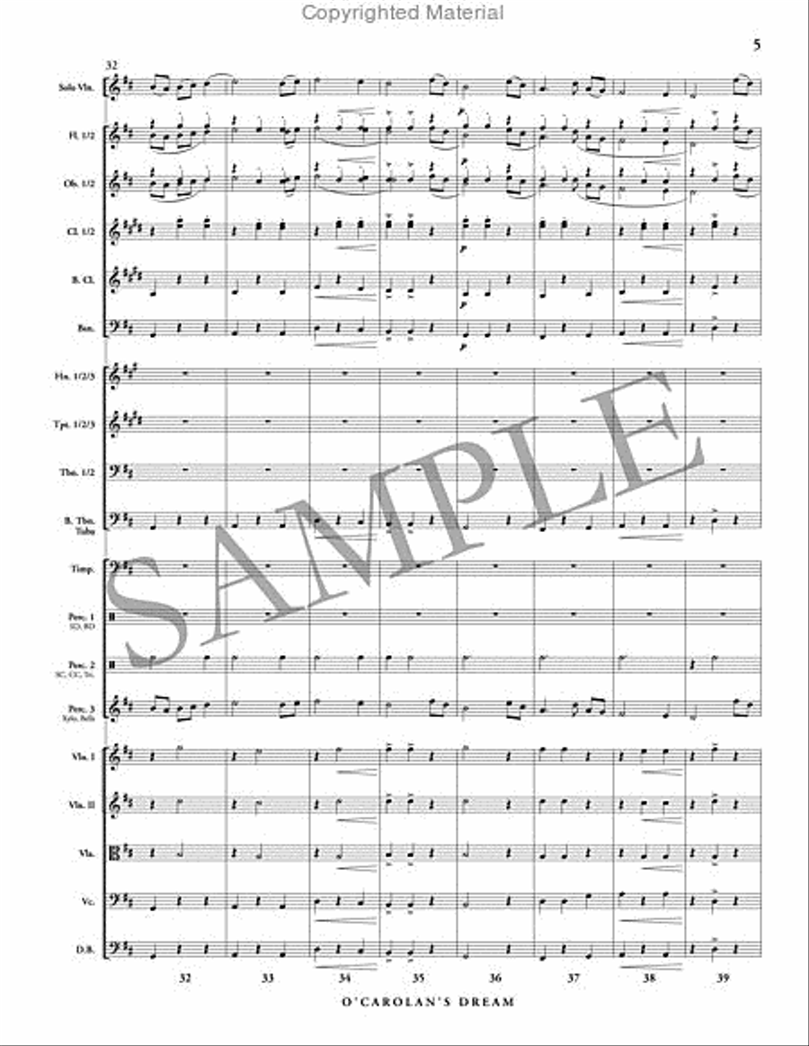 O'Carolan's Dream O'Carolan's Dream Full Orchestra scores gallery preview page 6