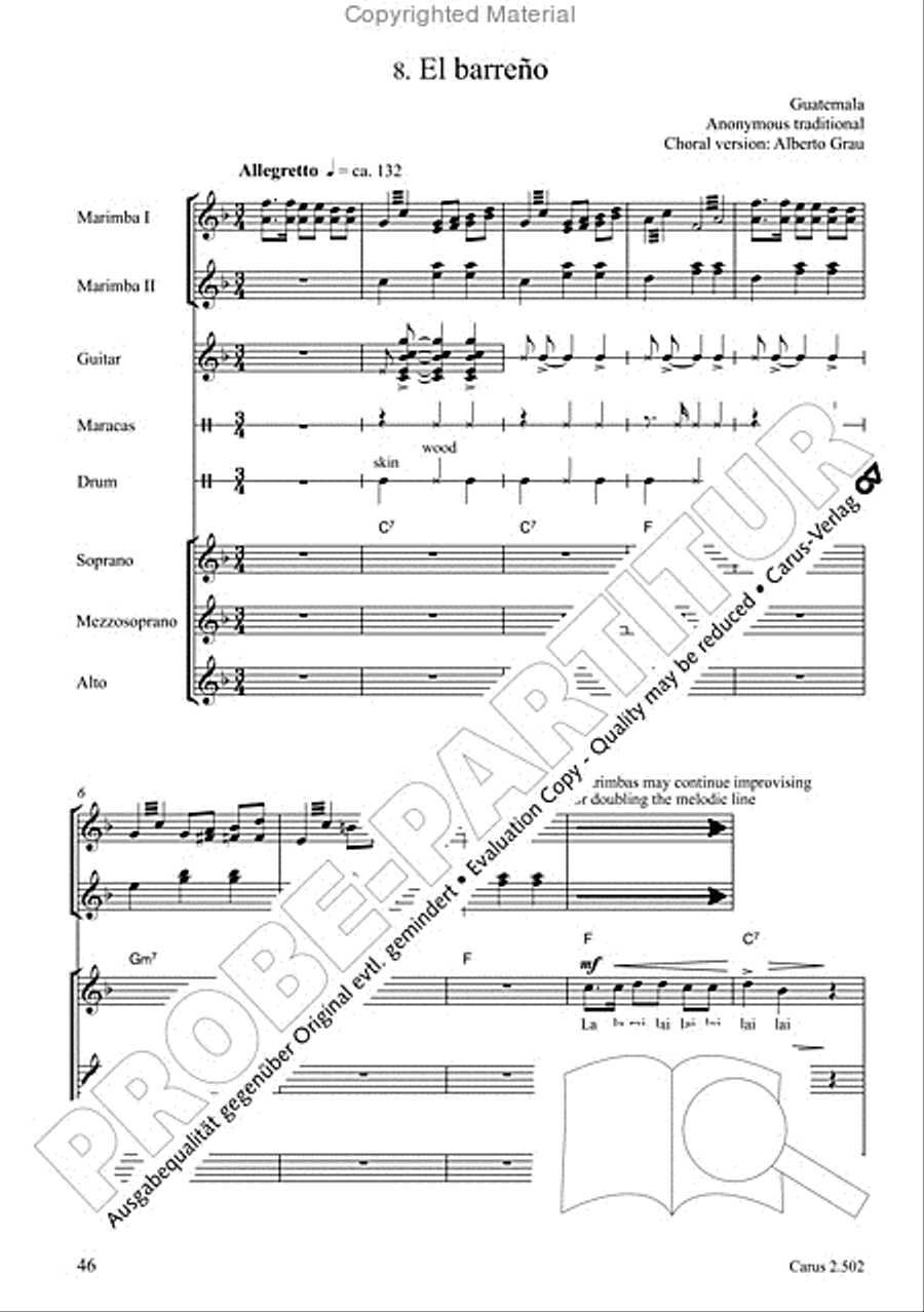 Makumbebe II. Latin American Choral Repertoire. Carmina mundi. Music + CD Choir scores gallery preview page 47