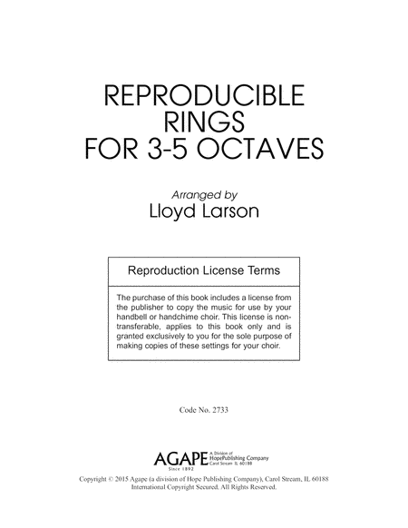 Reproducible Rings for 3-5 Octaves-Digital Download image number null