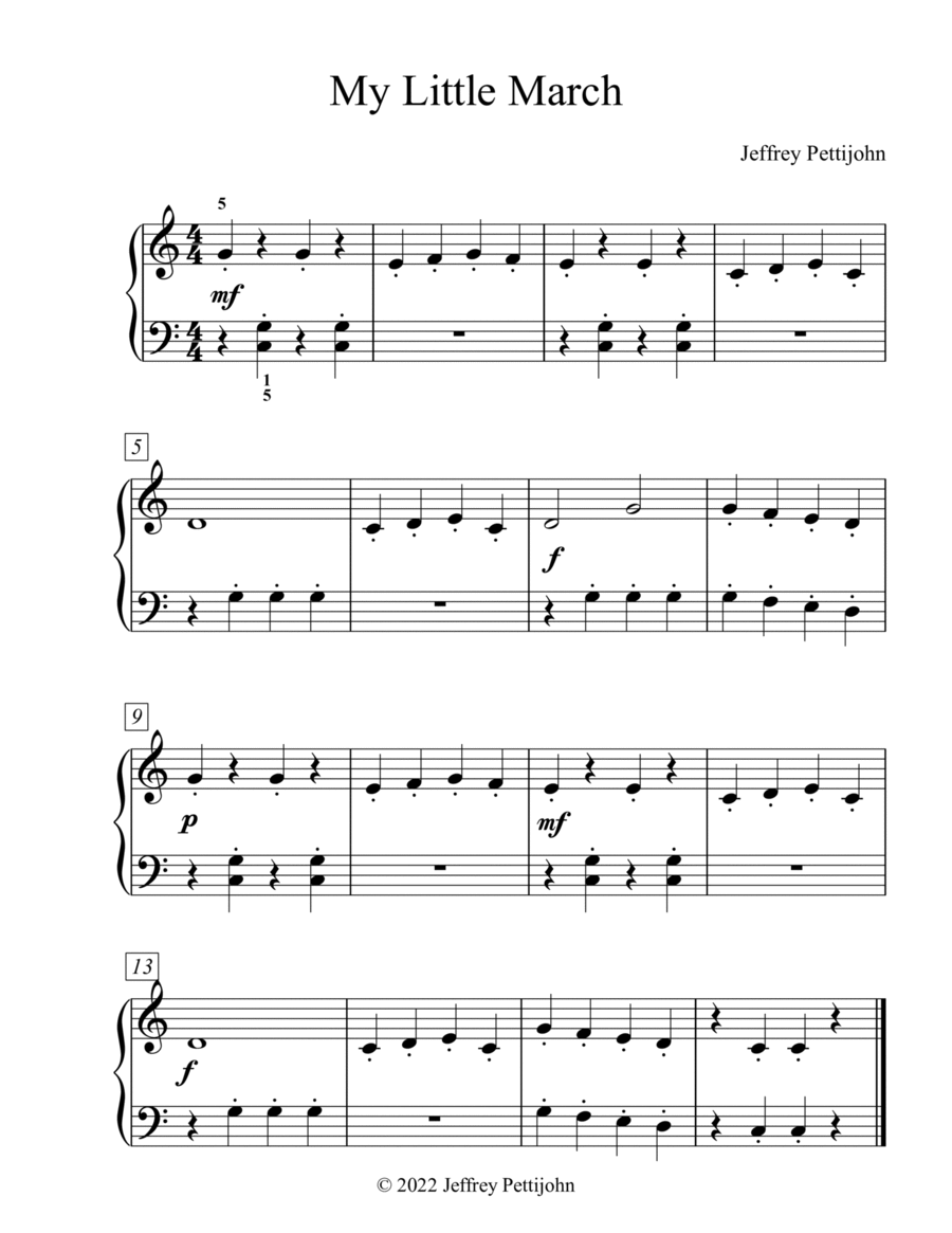 My Little March Easy Piano scores gallery preview page 1