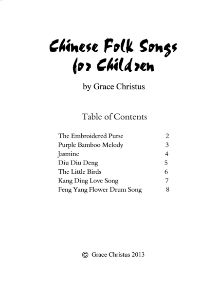 Chinese Folk Songs for Children