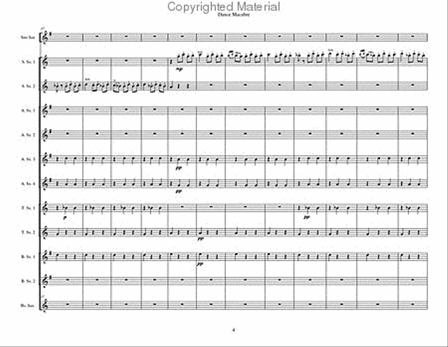 Danse Macabre Danse Macabre Bass Saxophone scores gallery preview page 5