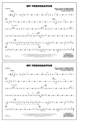 Book cover for My Prerogative (arr. Ishbah Cox) - Cymbals
