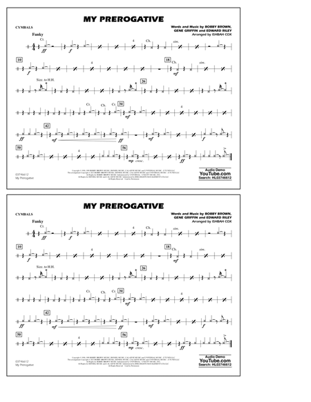My Prerogative (arr. Ishbah Cox) - Cymbals