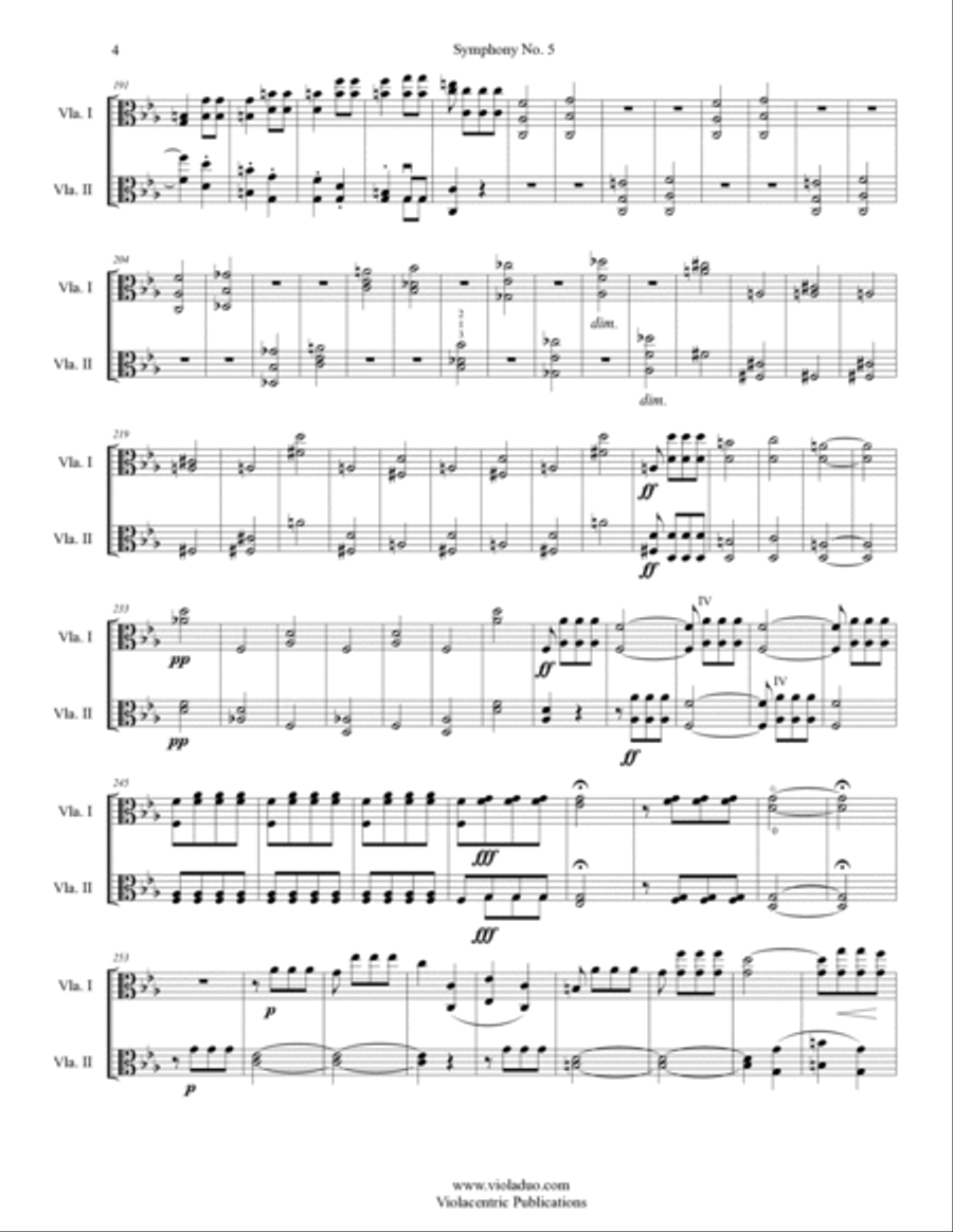 Seven Masterworks from the Orchestral Repertoire for Two Violas String Duet scores gallery preview page 6