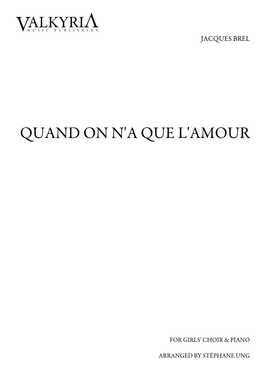 Quand On N'a Que L'amour SSA scores gallery preview page 1