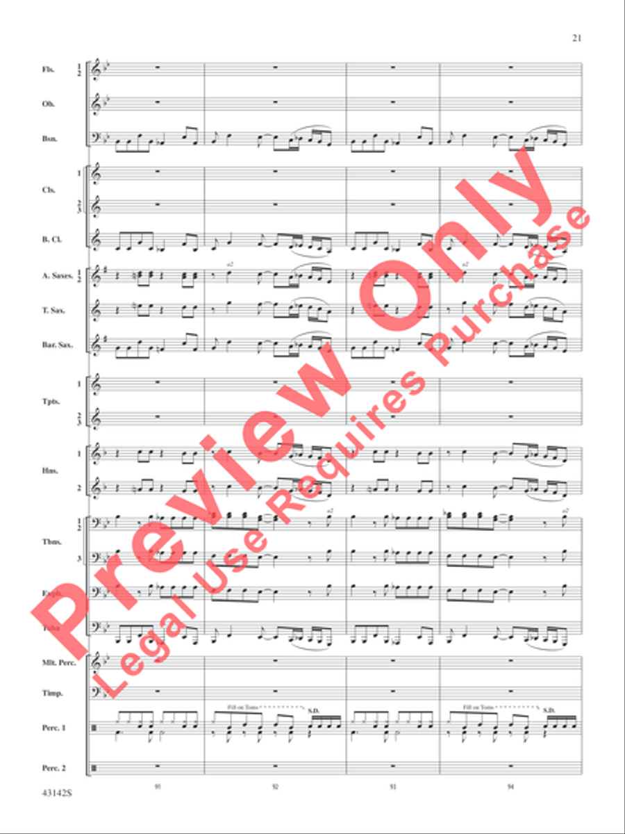 The Doors on Tour The Doors on Tour Concert Band scores gallery preview page 22
