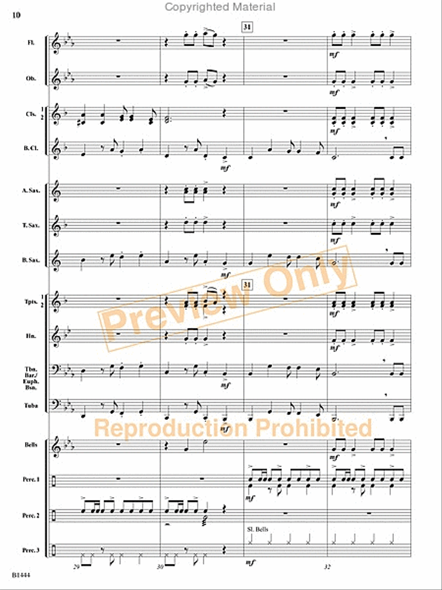 Tango Bells Concert Band scores gallery preview page 9