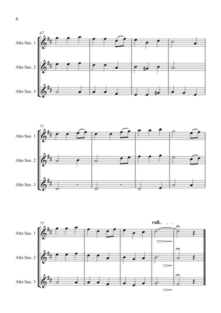 5 Easy Christmas Carols for Saxophone Trio image number null