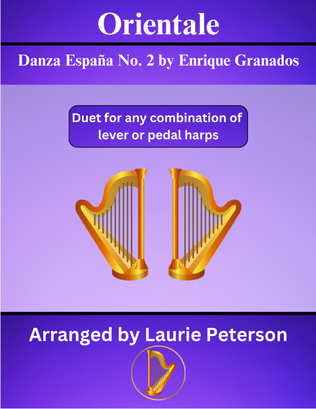 Book cover for Orientale (Danza Española No. 2) for Lever or Pedal Harps