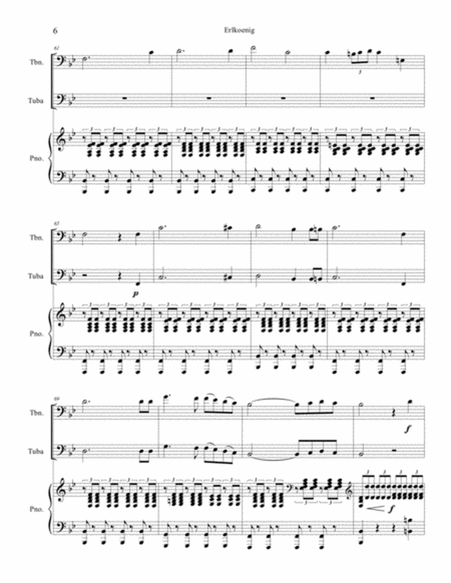Erlkoenig for Trumbone, Tuba, Piano image number null
