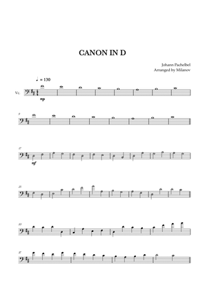 Book cover for Canon in D | Pachelbel | Cello