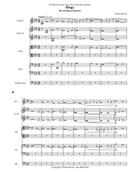 Elegy for String Orchestra - SCORE image number null