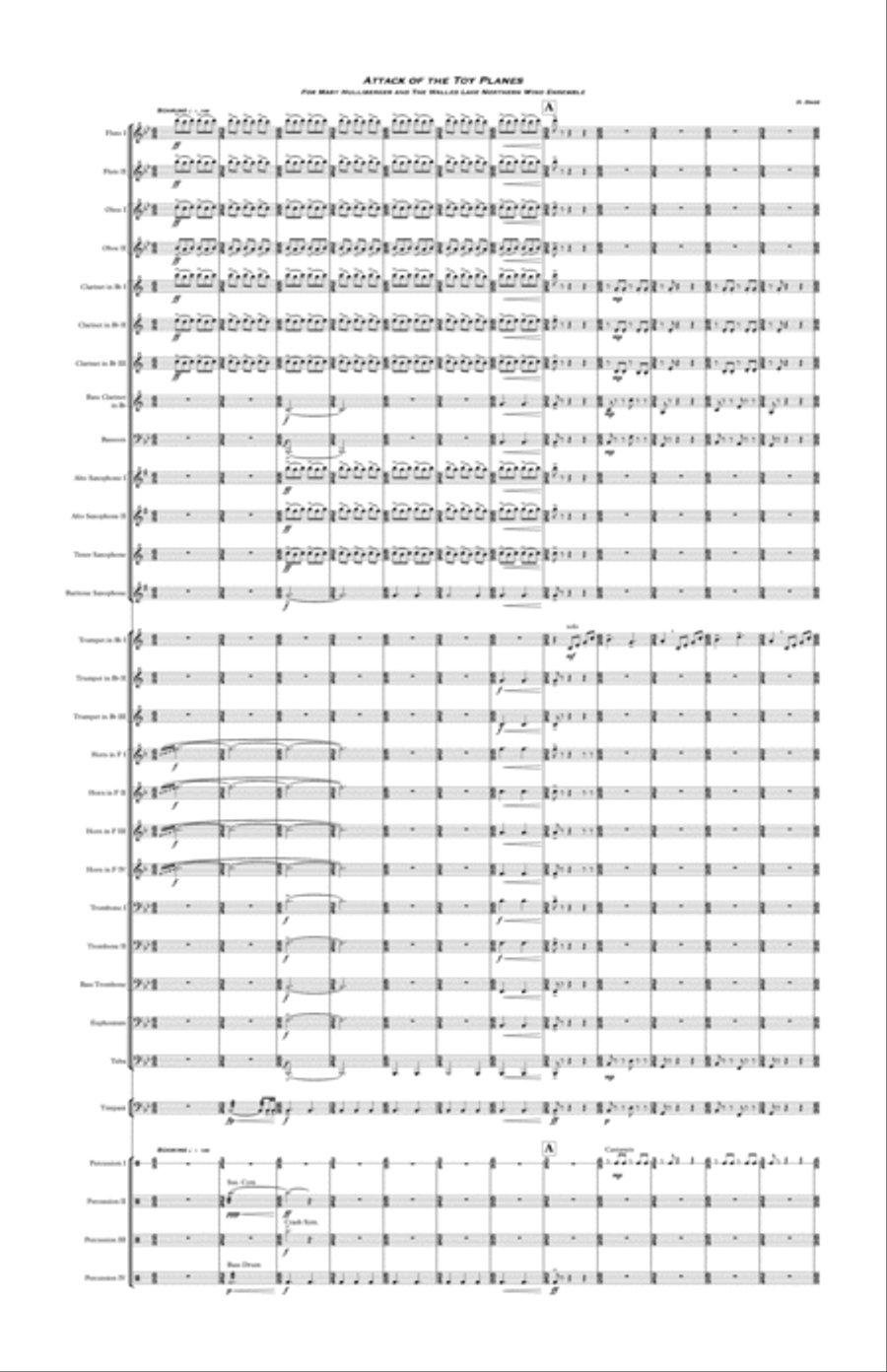 Attack of The Toy Planes Concert Band scores gallery preview page 4